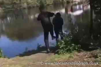 Video shows moment pensioner was kicked into Mersey