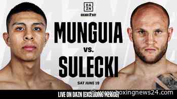 Jaime Munguia vs Maciej Sulecki  on June 19 LIVE on DAZN