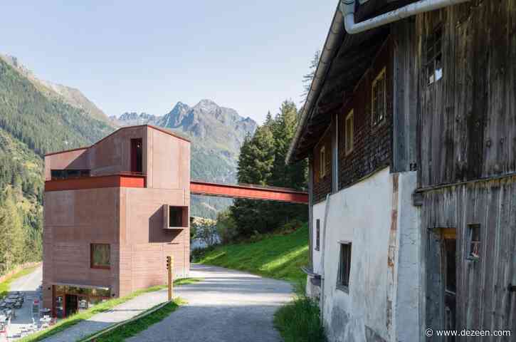 Red concrete museum tells the story of Alpine ibexes in Pitztal valley