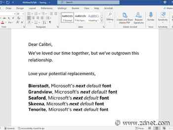 Microsoft to look beyond Calibri as default font