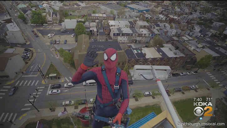 Superhero Window Washers Surprise Patients At UPMC Children’s Hospital