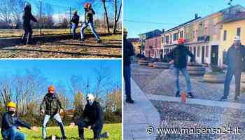 Opere incompiute a Samarate. Il M5S provoca Puricelli con elmetto e mattone - MALPENSA24 - malpensa24.it