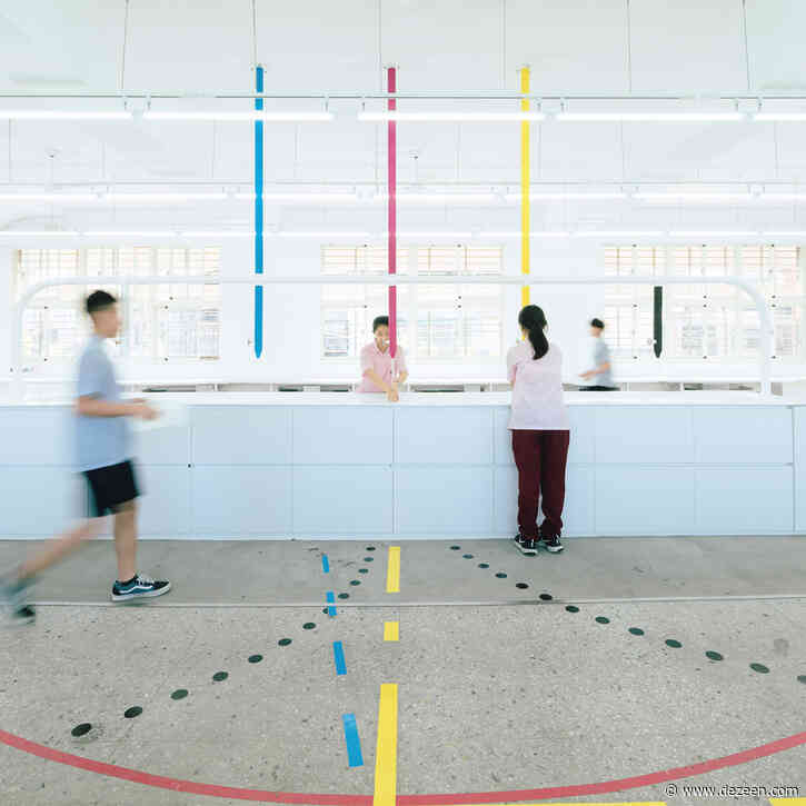 Aesthetic Lab adds pops of colour to all-white classroom in Taiwan