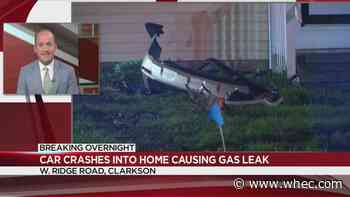 Car slams into Clarkson home, causes gas leak