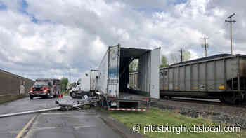 Semi-Trailer Truck Struck By Train In O’Hara Township