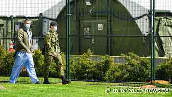 Canadian Armed Forces medical personnel arrive at Sunnybrook to care for COVID-19 patients