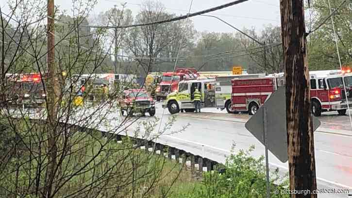 Tanker Overturns, Spilling Fuel On Ramp To I-79 In Coraopolis