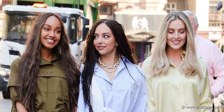 Little Mix Hold Hands as They Step Out as a Trio