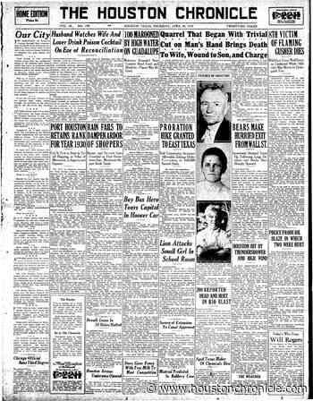 Today in Houston history, April 30, 1931: The Houston Avenue underpass opens - Houston Chronicle