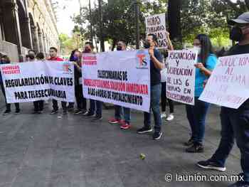 Se manifiestan maestros de telesecundarias en Cuernavaca - Unión de Morelos