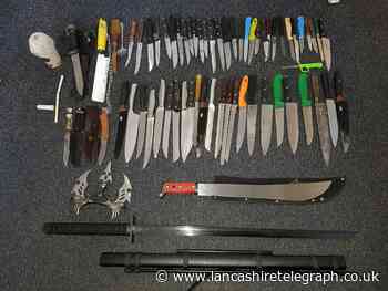 Machete, samurai sword and metal spoon among items deposited in Burnley's knife bin