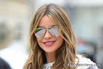 Sofia Vergara Goes Glam Again in a Strapless Bustier Dress & Peep-Toe Platforms for a Family Reunion - Footwear News