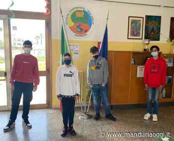 MANDURIA - Lorenzo Brescia, Flavio Buccolieri, Marco Pulieri e Davide Scaglioso (plesso Fermi dell'IC Don Bosco) si sono qualificati per le finali dei campionati internazionali dei Giochi Matematici del 2021 - ManduriaOggi