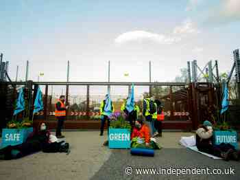 Extinction Rebellion activists blockade Faslane nuclear base in Scotland - The Independent
