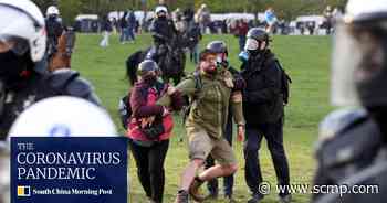 Belgian police fire water cannon to clear anti-lockdown protesters - South China Morning Post