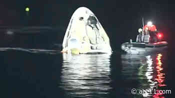 SpaceX returns 4 astronauts to Earth; rare night splashdown