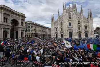 Hallucinante beelden! Alles wat blauw en zwart is, troept samen in Milaan
