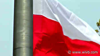 Polish flag raised above Niagara Square in honor of Polonia Day