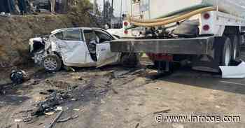 Las imágenes que dejó un terrible choque en la México-Cuernavaca - infobae