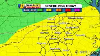NC Weather: Severe weather risk increased to level 2 for central North Carolina