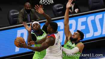 Williamson scores 37; Pelicans beat Wolves 140-136 in OT