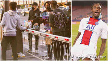 Moise Kean hands out food to migrants in Paris - MARCA.com