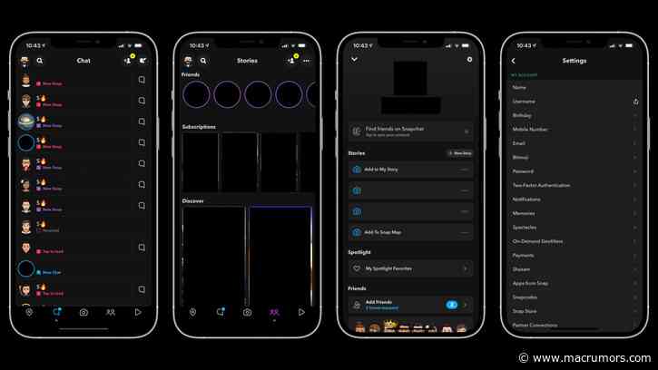 Snapchat Rolls Out Dark Mode on iOS