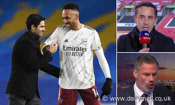 Arsenal: Mikel Arteta defends Pierre-Emerick Aubameyang after Carragher and Neville criticism