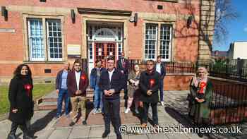 Metro mayor candidate Andy Burnham out campaigning in Farnworth ahead of election