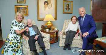 Why the Bidens look enormous in that viral photo with the Carters     - CNET