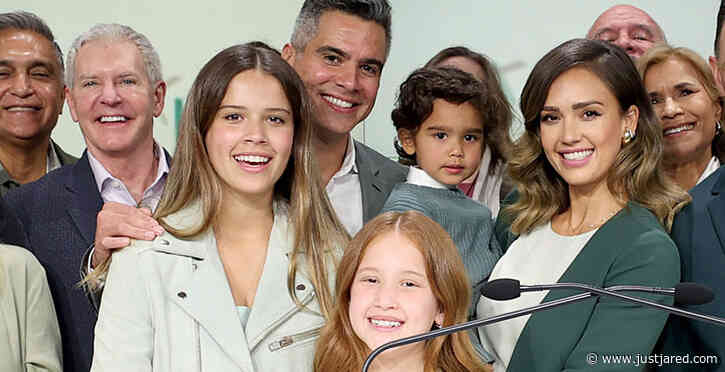 Jessica Alba Joined by All Three Kids While Ringing NASDAQ Bell!