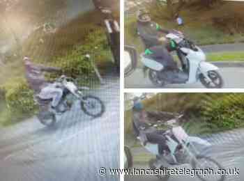 Three off-road bikers caught on CCTV driving dangerously around Blackburn Hospital