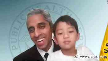 US Surgeon General's son crashes his live interview on CBS