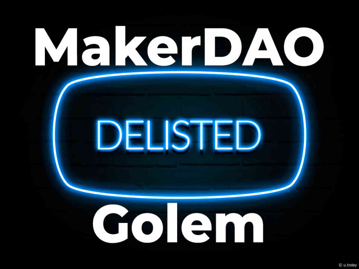 MakerDAO (MKR), Golem (GNT) Pairs Delisted by Bitfinex. What's the? - U.Today