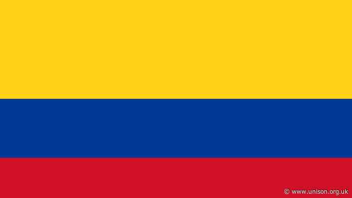 British and Irish trade unions condemn Colombian state violence