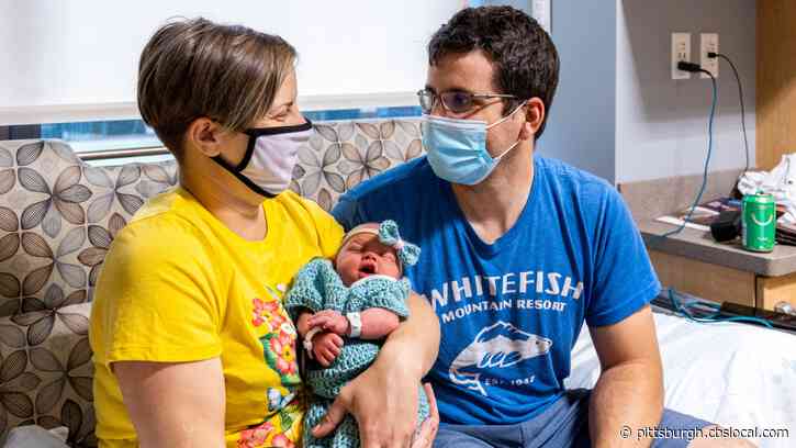 Newborn Babies At UPMC Magee-Womens Hospital Dress Up In Crocheted Scrubs For Nurses Week