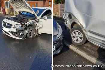 Drunk driver arrested after crashing into two vehicles in Breightmet