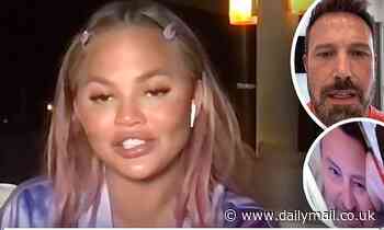 Chrissy Teigen weighs in on Ben Affleck and Matthew Perry making 'creepy videos' on Raya