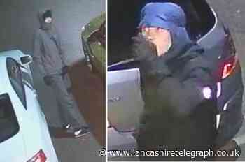 Police seek hooded tracksuit-wearing duo after Darwen home burgled while occupants slept upstairs