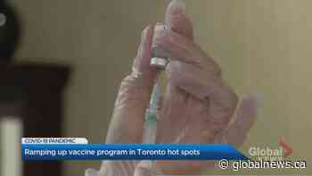 Ontario to ramp up vaccination for essential workers, select at-risk businesses in GTA hot spots.