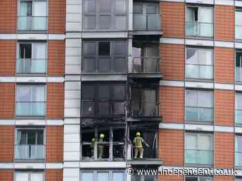 Poplar fire: Two in hospital after fire breaks out at tower block with Grenfell-type cladding - The Independent