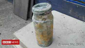 Time capsule from 1876 unearthed at Clitheroe primary school