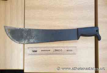 Large machete seized from car boot in St Helens during offensive on knife crime - St Helens Star