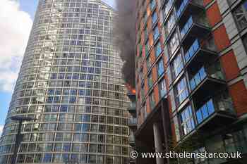 Blaze engulfs several floors of tower block near Canary Wharf - St Helens Star