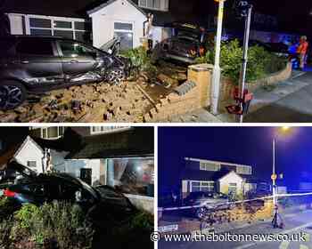 Two cars crash into house in Breightmet