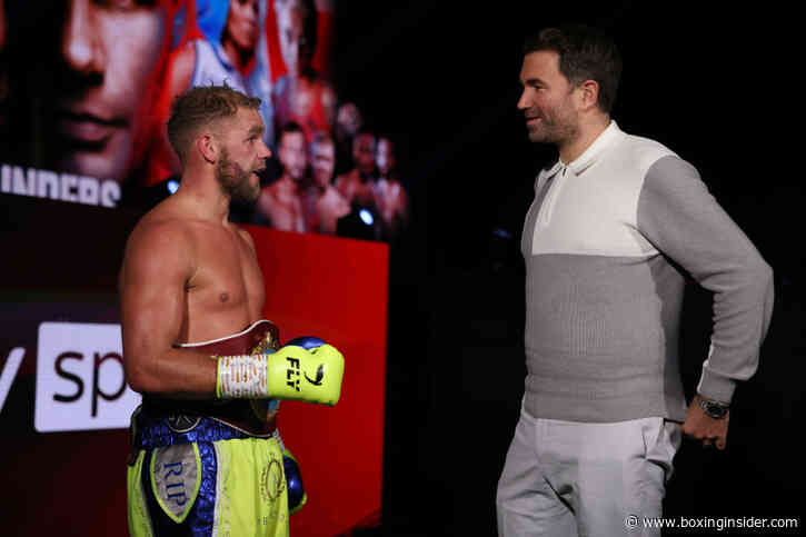 Eddie Hearn Views Billy Joe Saunders As A Bigger Threat To Canelo Alvarez Then Caleb Plant: “I’m not sure He’s (Plant) As Quick, As Skillful And As Clever”
