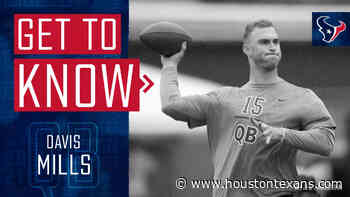 Meet Houston Texans quarterback Davis Mills, drafted with the third pick of the third round (67th overall) of the 2021 NFL Draft. - HoustonTexans.com