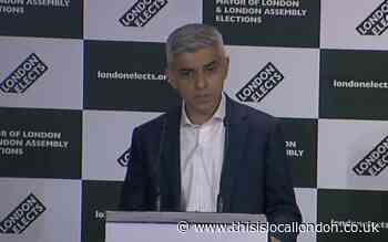 Sadiq Khan calls for unity as he is elected Mayor of London for a second term