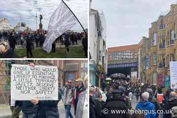 Recap: Anti-lockdown protesters gather in Brighton and Hove - The Argus