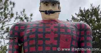 Video of Bemidji's broken Paul Bunyan statue captures nighttime hijinks